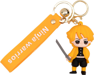 RainSound PVC Anime Demon Slayer Zenitsu Agatsuma 3D Key Chain