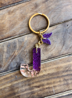 YARA CREATION J Purple Rosegold Key Chain