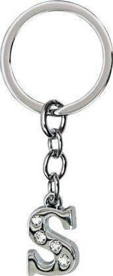 BBG NEW_S LETTER SILVER METAL UNISEX KEY CHAIN / INITIALS KEY CHAIN -1PC. Key Chain
