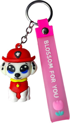 YuNiesto Appealing & Lightweight 3D Rubber Keyring (Dog with Cap Character) Key Chain