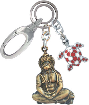 SHOKY LOOKS Attractive Hanuman Ji With Beautiful Turtle Locking Lock Key Chain