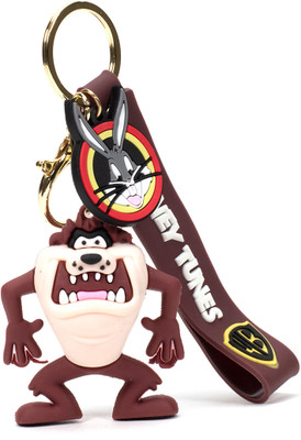 Daiyamondo Looney Toones Brown Devil Silicon 3D Keychain For Bag Charm Bike Car Keychain Key Chain