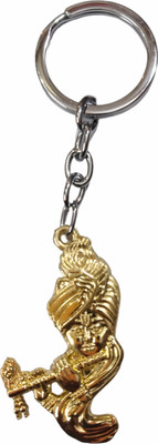 dk printing Jai Shree Krishn Double Side Super Keyring Car Bike Home Office Metal Keychain Key Chain