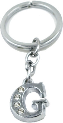 Meeko.com Alphabet G Metal Key Chain For Unisex with attractive Diamond Key Chain