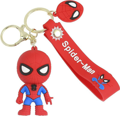 Samvardhan Super Hero Spider Man 3D Rubber Key Chain Marvel Avengers 3D Pvc Silicone Rubber Key Chain