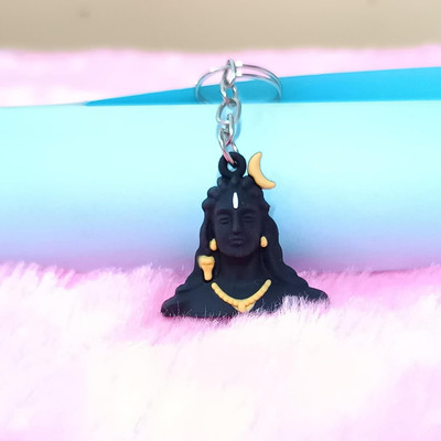 Santarms Shiva Adiyogi Mahadev keyrings keychains Rubber for Home and Office, 1 PCS Key Chain