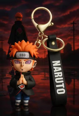 World Gift Mart Naruto Anime Keychain for Boys|Hidden Leaf Akatsuki Bag Charm|Naruto Merchandise Key Chain