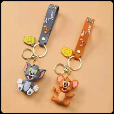 Jainzon 3D Cute Tom and Jerry Keychain For Girls and Boys 2PCs Tom & jerry keyring_ak79 Key Chain