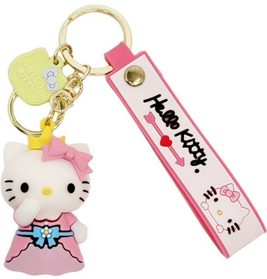 SHRI JI Cute Hello Kitty With Strap in Cinderella dress Key Chain