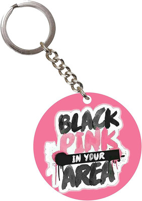 Convay H1 BTS Black Pink Round Printed Key-chain/Keyring SET 4 Key Chain