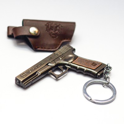 OFM Tactical Defender Metal Gun Keychain with Holster Crez Republic Key Chain