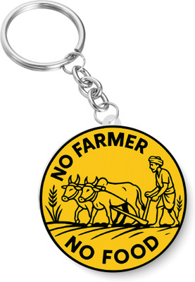 PEACOCKRIDE No Farmer No Food I Save Agriculture I Farmer I Agriculture I Key Chain