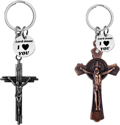 The Men Gift Jesus cross and Crucifix Design Keychains ShivkeyCom670-662 Key Chain
