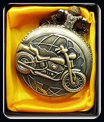 BBG BBG_Vintage Motorbike Pocket Watch Keychain-A Key Chain