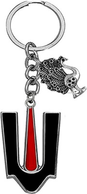 AFH Lord Venkateswar Balaji Tilak Red Black Peacock Charm Keychain For Men And Women Key Chain