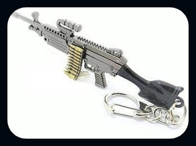 Meeko.com PUBG Theme Premium Key Chain AWM M249 Sniper Gun Keychain-A Key Chain
