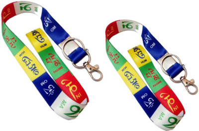 JAINSON MARTIN Tibetan Ladakh Prayer Hook Multicolour Ribbon Keychain Key Chain