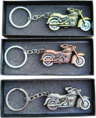 MYV Combo Of Royal Bullet Antique Bike Key Chain (Pack Of 3) (Multicolour) Key Chain