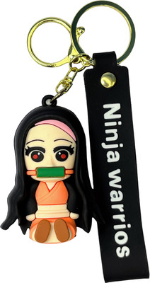 Kraft Crate Nezuko Kamado Inspired 3D Rubber Keychain | Demon Slayer Anime Collectible | Key Chain