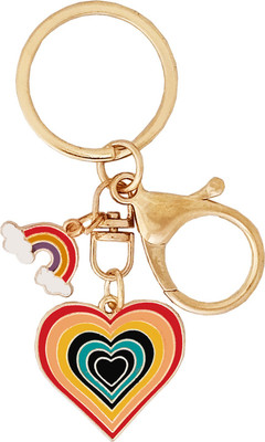 MGP FASHION Heart Shape Cloud Rainbow Color Keyrings Party Gift For Family Friends Key Chain