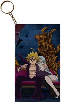 Hariyaali Enterprises LLP Seven Deadly Sins KING MELIODAS AND QUEEN ELIZABETH Anime Key Chain