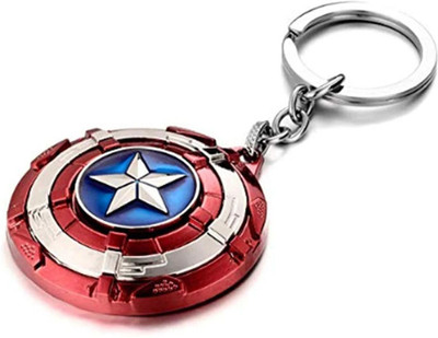 SHAHE New_Revolving Star Captain America shield For Boys Girls Kids Key Chain