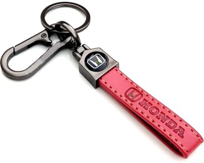 Golden Fox Leather Keychain Compatible With Honda RED Key Chain