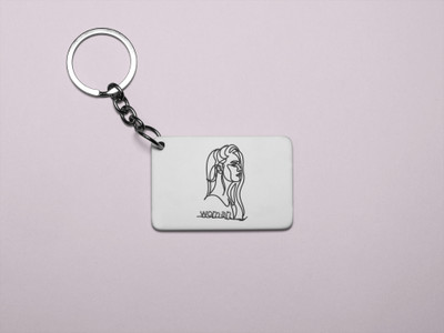 Rushaan Woman- Printed Acrylic Keychains(Pack Of 2) Key Chain