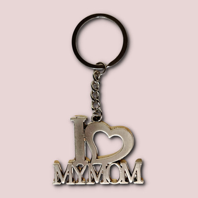 swagtreg Beautiful I Love My Mom Metallic - Durable & Elegant Gift for Mother's Birthday Key Chain