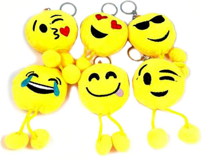 ShopTop fun loving Combo of 6 different Smiley With legs Key Chain