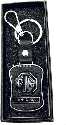 gtrp keychain-Fancy Classy MG Morris Garages Faux Leather With Metal Car Key Chain