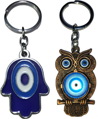 MAG BEE Evil Eye Proection (Design-12 & Design-23) Pack of 2 for Car Bike-kC232 Key Chain