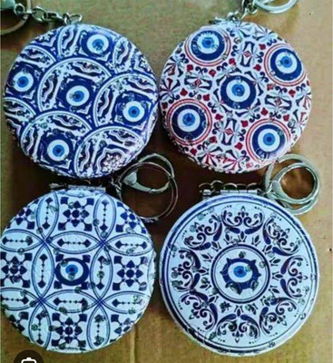 Jainjon Get Any Random Design Of This Evil Eye Theme Based Mirror Keyring Key Chain