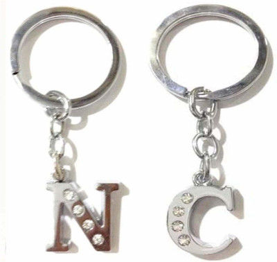 Newview Stylish N C Letter Simple Alphabet Key Ring keychain Key Chain Key Chain