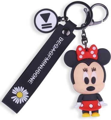 RainSound 3D Miniature Soft PVC Minnie Mouse keyring with Charm Key Chain