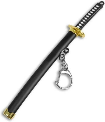 n v p Demon Slayer Black Katana samurai Sword with Anime Toy Bike Key Chain