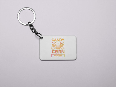 DOGAR ESSENTIALS Candy corn -Printed acrylic Keychain(Pack Of 2) Key Chain