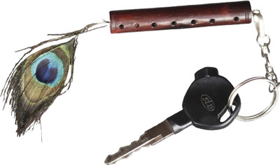 KC PRODUCTS Red Sandalwood Flute Lord Krishna Bansuri Key Ring Key Chain