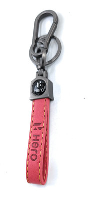 Jdp Novelty Get Any Random Color of this Premium Leather Metal Hook Keychain H-e-r-o Key Chain