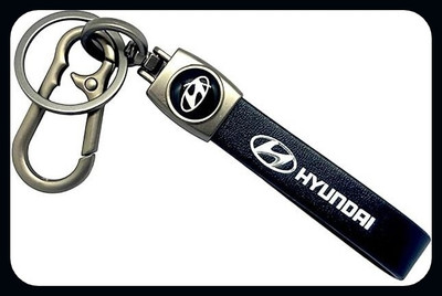 BBG BBG_Hyundai Premium Design Leather Finish Keychain Set Vehicle 01-A Key Chain
