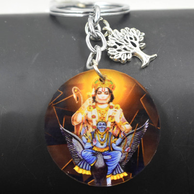 AFH Lord Maruti Lord Shani Dev Tree of Life Charm Keychain for Men and Women Key Chain