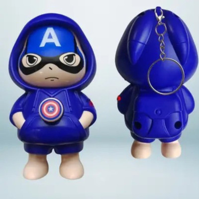 Atithi Shop Captain America Face Rotating Keychain Green Key Chain