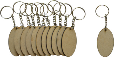Maitri 30 Pcs Oval Shape Key Chains With Ring (50 x 50) mm | Mandala Art Key Chain