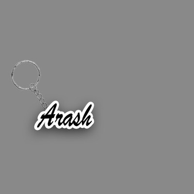 SY Gifts SYG Arash Name Keychain White And Black Key Chain