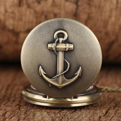 gtrp HUNTER-ANCHOR Metal pocketwatch Numeric Clock dial -New1119 Key Chain