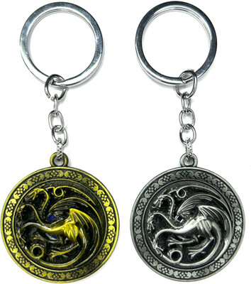 FLAMBE Games Of Thrones 3 Head design Rotating Keychain Combo Key Chain