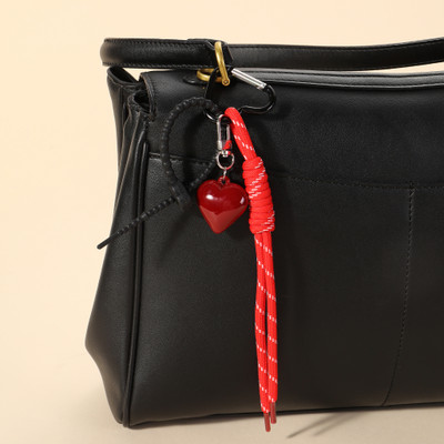 Salty Glossy Red Heart Bag Charm Key Chain