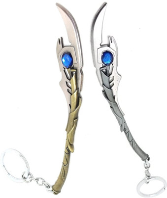 MAG BEE Loki Scepter (Silver & Golden) Combo Pack of 2 Keyrings-kC569 Key Chain