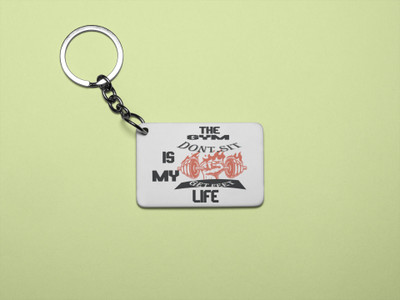 Rushaan The Gym Is My Life, Don't Sit, Get Fit - Printed Acrylic Keychain (Pack Of 2) Key Chain