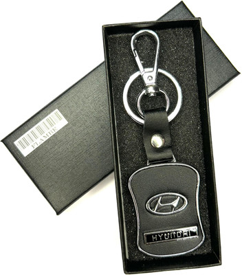 FLAMBE Model hyundai R Leather Car Keychain Genuine Leather Key Chain